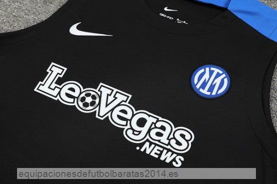 Nuevo Entrenamiento Sin Mangas Inter Milan 24/25 Negro Azul Baratas